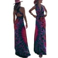 thumbnail image 5 of Caoirhny Women Long Dress, Sleeveless Backless Tie-up Tie-dye Print Vacation Dress Summer Dress, 5 of 6
