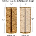 thumbnail image 2 of Soporte de papel con tapa, repuesto extra 3 rollos, para guardar papel higiénico, jacinto Wciker, cesta organizadora para baño, 2 of 4