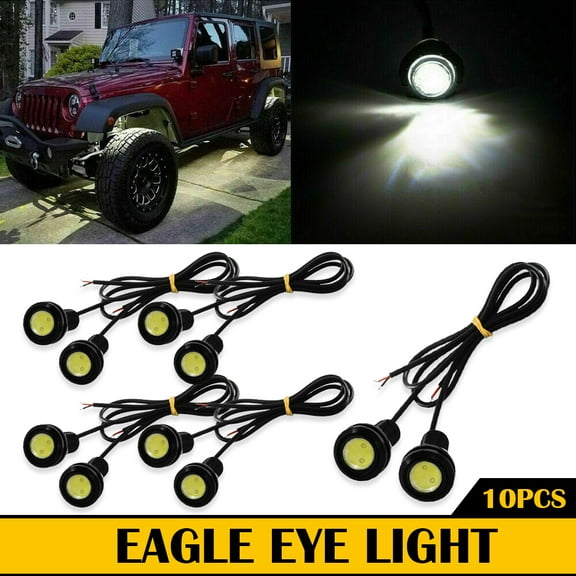 10pcs Eagle Eye LED Lights Fog Daytime Running Lights Reverse Tail Small bulb