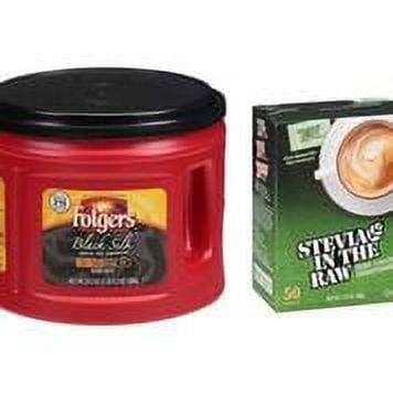 Folgers Coffee Combo 1-24.2oz Black Silk Coffee Canister & 1-50ct Stevia In The Raw