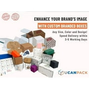 Ucanpack Easy Fold Mailing Boxes, Self-Locking Corrugated Mailers for Packaging White/Kraft 12½x12½x2½ - 50 Pcs