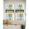 thumbnail image 2 of You Are My Sunshine Short Blackout Curtains 24 Inch Long Vintage Sunflower Bee Farm Rod Pocket Kitchen Curtains, 2 Panels Thermal Insulated Room Darkening Drapes for Bedroom, 42"W x 24"L, 2 of 5