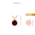 thumbnail image 3 of ANGARA Lab Grown 1 Ct V-Bale Round Ruby Solitaire Pendant for Women in 14K Rose Gold (Size-6mm) | July Birthstone, Birthday, Anniversary, Jewelry Gift for Women | Lab-Grown Ruby Necklace, 3 of 8