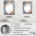 thumbnail image 4 of Designart "Mosaic Tiles in Yellow and Blue III" Boho Mosaic Oversized Wall Mirror - Bohemian Geometric Entryway Big Wall Mirror - Multiple Color Options, 4 of 6