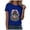 Blue, variant on Halloween Oversized Shirts for Women Season T-Shirt Halloween Pumpkin Cos Fall Tees Top