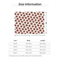 thumbnail image 5 of Yiaed Hand Drawn Strawberry Print Blanket Throw Blanket Soft Cozy Flannel Blanket for Home Bed Sofa Couch Chair-50"x40", 5 of 6