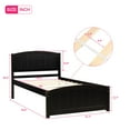 thumbnail image 5 of Hassch Twin Size Platform Bedframe Wooden Bed with Headboard, Footboard, Wood Slat Support, Mattress Foundation, Espresso, 5 of 9