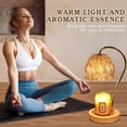 thumbnail image 6 of BN-LINK Fragrance Candle Warmer Lamp, Electric Flower Candle Warmer with Timer & Dimmer, Home Decor Wax Melt Warmer with 2 Bulbs, Gifts for Mom Women Friend Sister, Champagne, 6 of 6