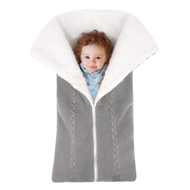 Saco de dormir envuelto para recién nacido, Otoño Invierno Bebé Cálido Otoño Invierno Bebé Manta cálida Accesorios para cochecito Manta Artesanía superior