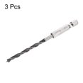 thumbnail image 3 of Uxcell 3pcs Brad Point Drill Bit 4mm (5/32") Dia 1/4" Hex Shank Wood Drill Bits, 3 of 6