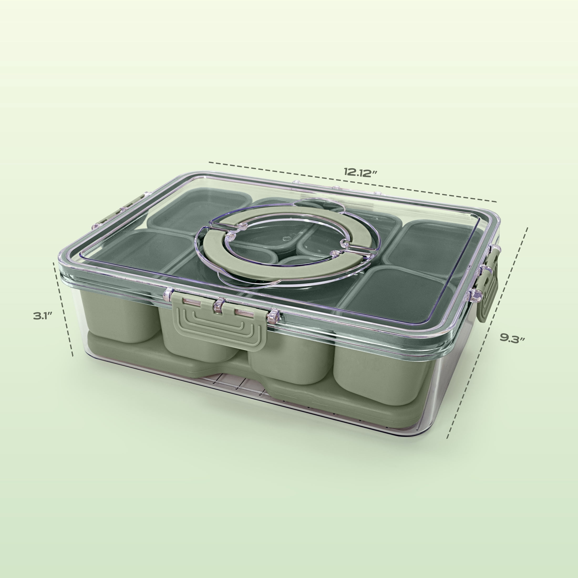Cook with Color 8-Compartment Snack Box Food Storage Carrier