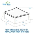 thumbnail image 6 of Party Tents Direct Weekender Pole Tent Party Canopy, 15x15 White, 6 of 8