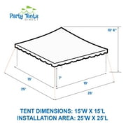 Party Tents Direct Weekender Pole Tent Party Canopy, 15x15 White