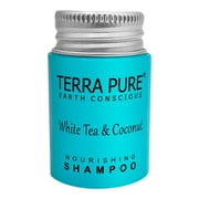 Terra Pure White Tea & Coconut Shampoo, Travel Size Hotel Amenities, 1 oz. (Case of 300)