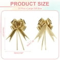 thumbnail image 2 of Large Gift Bow 5.9x3.5 Inch, 20 Pack  Pull Bows for Gift Wrapping Present Wedding Valentine's Day, Gold Tone, 2 of 7