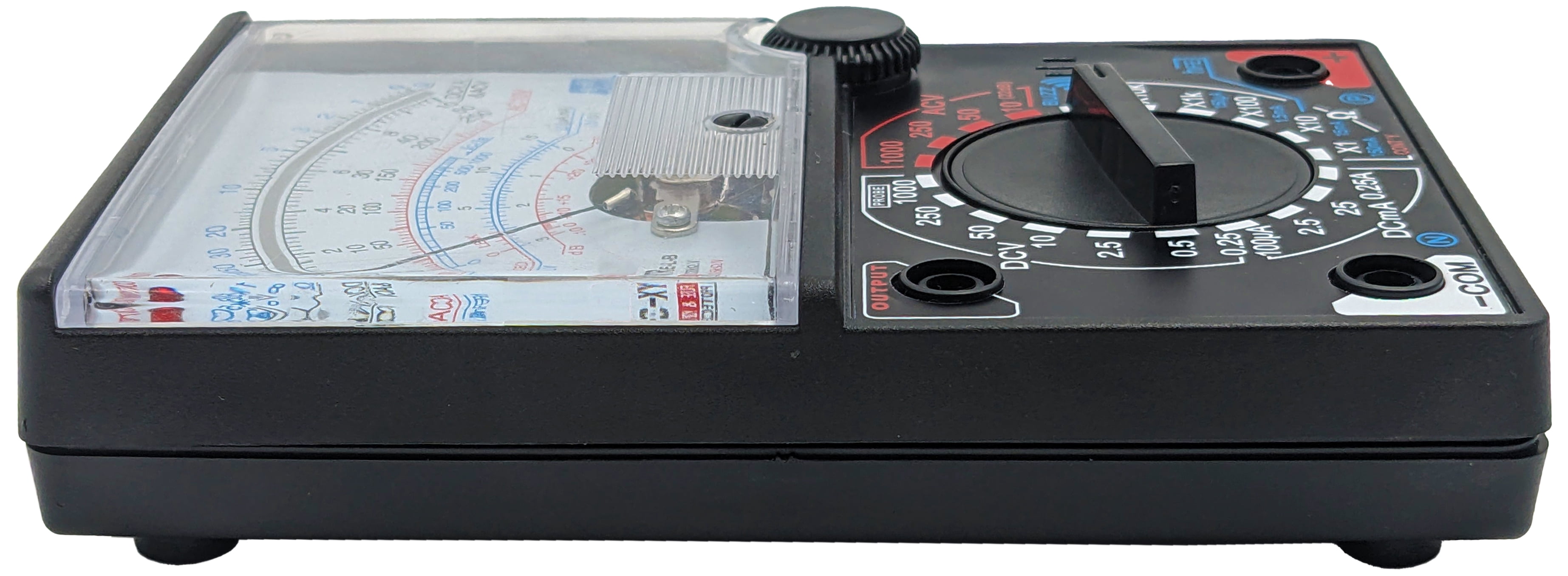 Analog Multimeter with LED Indicator & Buzzer for Continuity Test - Includes Test Leads (YX-360TRE-L-B)