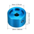 thumbnail image 2 of Stereo Knob, 25*6*15.5 mm Aluminium Alloy, Volume Control Knobs, Blue 2Pcs, 2 of 3