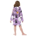thumbnail image 7 of FORMRS Kids Bathrobe Unisex Hooded Robe Toddler Pajamas Sleepwear, Size 7-9T, Purple Halloween Pattern, 7 of 7