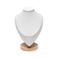 thumbnail image 2 of letairis Necklace Display Bust Smooth Stable for Retail store Dresser Showroom White M 1Set, 2 of 6