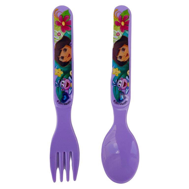 Nickelodeon Dora The Explorer Kids 3-Piece Dinnerware Set - Plates & Bowl, 100% Official