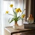 thumbnail image 5 of Artificial Silk Yellow Faux Daffodil Flower Stem 19" Tall, 5 of 7