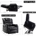 thumbnail image 2 of Massage Recliner, PU Power Lift Recliner Chair,Home Theater Recliner with Padded Seat and Massage Backrest, Black, 2 of 7