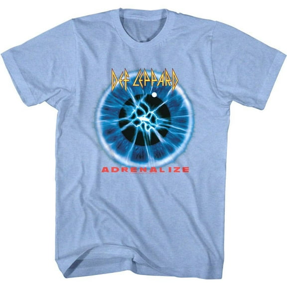 Def Leppard Men's Adrenalize Album T-shirt Medium Light Blue Heather