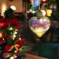 thumbnail image 4 of JWshufel Christmas Decorations Glass Hydrangea Balls Glowing Hanging Chandelier Easy Install Energy Saving for Shopping Mall Restaurant Bar Home with Ornaments for Tree 4.3in Purple, 4 of 6