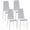 White, variant on HOMCOM Dining Chairs Set of 4, Faux Leather Side Chairs with High Back