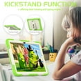 thumbnail image 4 of ELEHOLD Full Body Protection Case for Samsung Galaxy Tab A9 Plus 11 Inch (SM-X210/X215/X216/X218),Heavy Duty 3-Layer Case with Screen Protector Kickstand Cover with Shoulder Strap,Green, 4 of 8