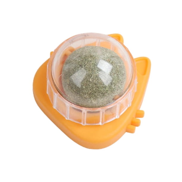 Juguetes de hierba gatera, comida natural para gatos, bola comestible de hierba gatera, aperitivos de menta (naranja Tmvgtek Libre de BPA
