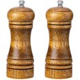 thumbnail image 1 of Juego de molinillo de pimienta y molinillo de sal, molinillos de sal y pimienta de madera de roble, rotor de cerámica con juego de 2 aspereza ajustable fuerte Xemadio LRWJ534-1, 1 of 6