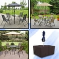 thumbnail image 5 of Covers & All Patio Square Table and Chair set cover with Umbrella Hole - Heavyduty 18 Oz. Waterproof Outdoor furniture cover with Air pockets & Drawstring (50" W X 50"D X 30"H, Coffee), 5 of 8