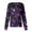 Purple Pink, variant on Long Sleeve Halloween Scrub Jackets for Women Pumpkin Ghost Bat Print Under Tops Snap Front Warm up Medical Nursing Working Uniforms Purple Pink XL