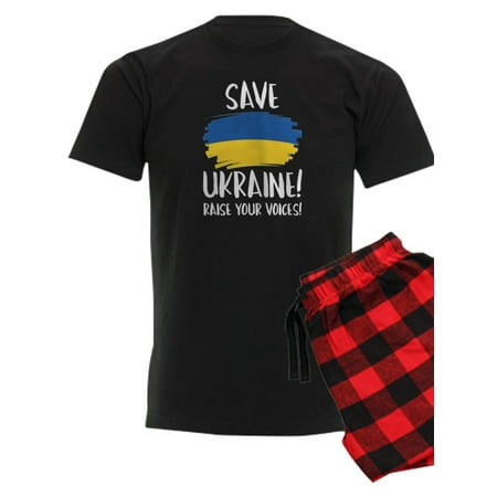 

CafePress - Save Ukraine Raise Your Voices - Men s Dark Pajamas