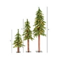 thumbnail image 2 of Vickerman 2' 3' 4' Natural Alpine Artificial Christmas Tree Set, Warm White LED Lights, Set of 3, 2 of 8