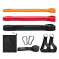 thumbnail image 4 of 3 Packs/5 Packs Bandes d'Exercice de Powerlifting Bandes d'Assistance au Traction Ensemble Bandes de Résistance avec Ancrage de Porte Poignées en Mousse Crochets et Sac de Transport, 4 of 6