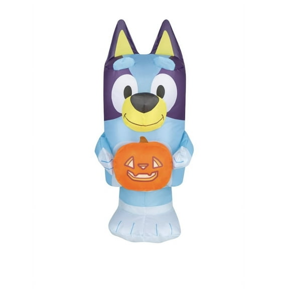Halloween Airdorable Mini Yard Inflatables Bluey with Pumpkin 10.62 in x 14.56 in x 22.44 in 0.70 lb, Indoor/Outdoor Décor, by Gemmy