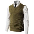 thumbnail image 1 of H2H Mens Casual Slim Fit Basic Knitted V-Neck Pullover Sweaters Vest (CMOV042), 1 of 6