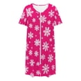 thumbnail image 5 of Wowcloth Woman's Christmas Loungewear, Casual Relaxed Fit Short Sleeve Sleepwear Nightdress for Holiday Comfort and Daily Relaxation, 5 of 8