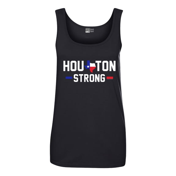 Ladies Houston Strong Map 2017 Survivor Sleeveless Tank Tops
