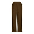 thumbnail image 3 of Aofany Women's Straight Leg Pant Regular Fit Corduroy Pant Casual Comfy Trousers with Pockets, 3 of 5