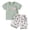 H01 Green, variant on Toddler Baby Boy Outfit Kids Boys Summer Clothes Short Sleeve Cartoon Print Tee and Drawstring Shorts Set