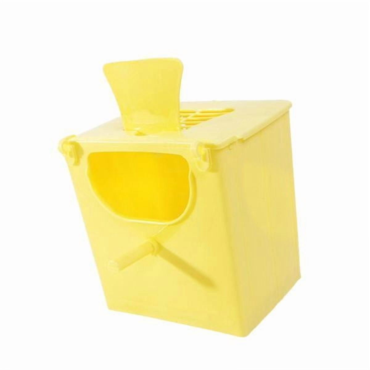 veloris 4xBird Breeding Box Stable Cage Accessories for Conures Canary Finch Lovebirds Yellow 4 Pcs
