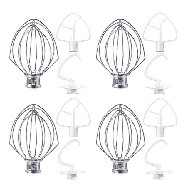 Kit de Mixeur pour Crochet à Pâte K45DH, Fouet Métallique K45WW, Lame Plate Enduite K45B, Kit de Réparation de Mixeur Vertical 12 Pcs