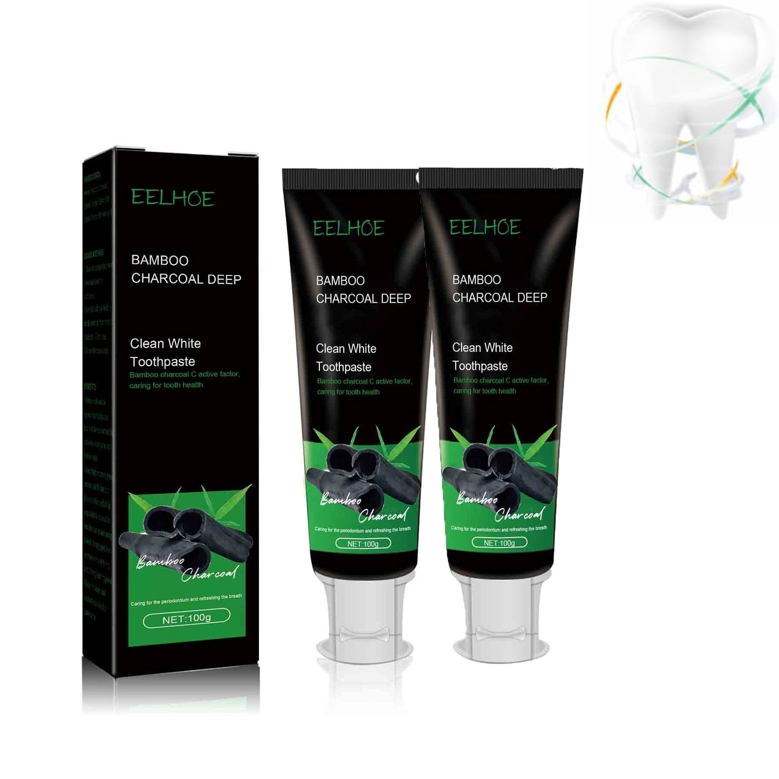 Xerdsx Bamboo Charcoal Deep Toothpaste, Clean White Toothpaste