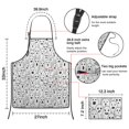 thumbnail image 7 of Black and White Halloween Ghosts Apron-Garden Aprons for Women with Pockets-Cotton Linen Waterproof Kitchen Cooking Gardening Aprons Adjustable for Kitchen,Cooking,BBQ and Salon 33"x27", 7 of 7