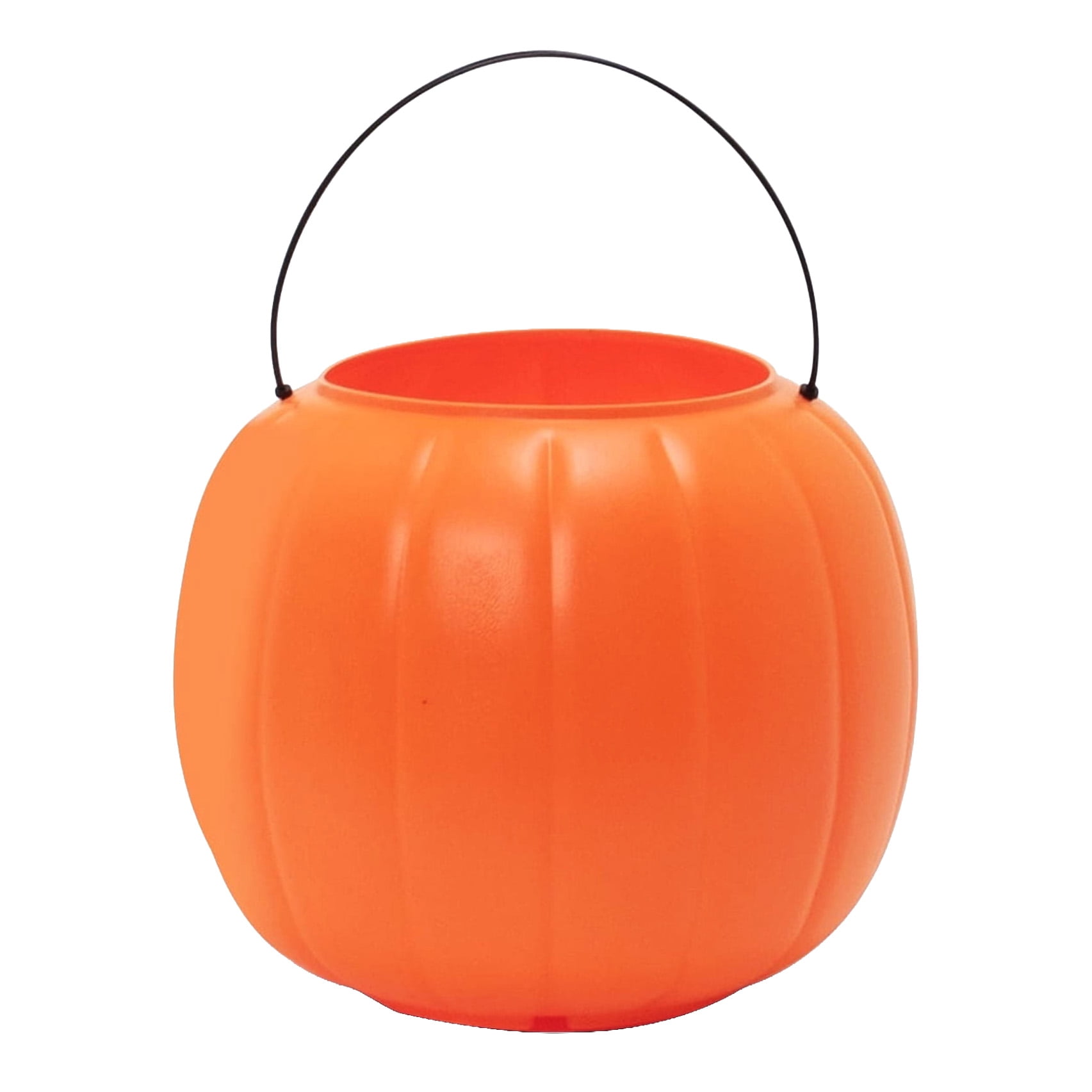 8" Orange Pumpkin Pail Halloween Trick-or-Treat Basket, by Way To Celebrate