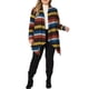 thumbnail image 2 of Agnes Orinda Ropa de abrigo para mujer en tallas grandes, primavera, otoño, invierno, suéter de punto asimétrico, cárdigan 3X multicolor, 2 of 6