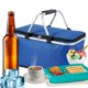 thumbnail image 5 of Muyoka Pluokvzr Bolsa de almuerzo plegable para picnic, cesto de almacenamiento aislado para acampar, caja de canasta con asa Muyoka Hogar, 5 of 7